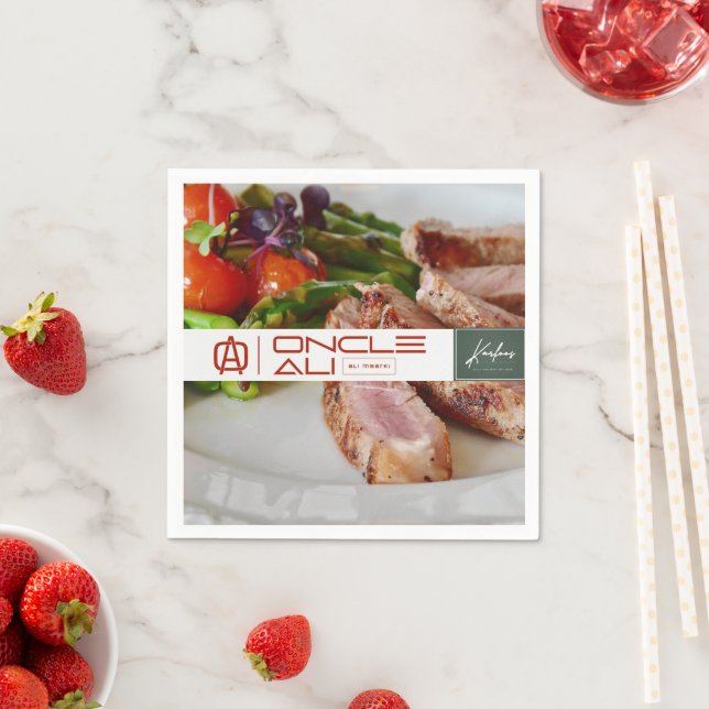 Serviette En Papier ONCLE ALI Papier Napkin (En situation)