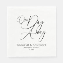 One Day Away Elegant Rehearsal Dinner Personalized