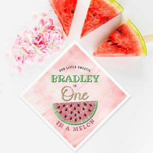 Serviette En Papier One In A Melon 1er Anniversaire