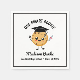 Serviette En Papier "One Smart Cookie" Jote Funny Graduation Dessert