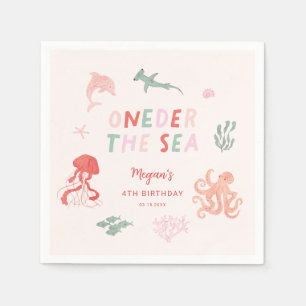 Serviette En Papier ONEder La Fille de la mer fête d'anniversaire