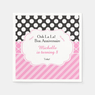 Serviette En Papier Ooh la la Paris Tea Anniversaire