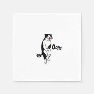 Serviette En Papier Oops cat