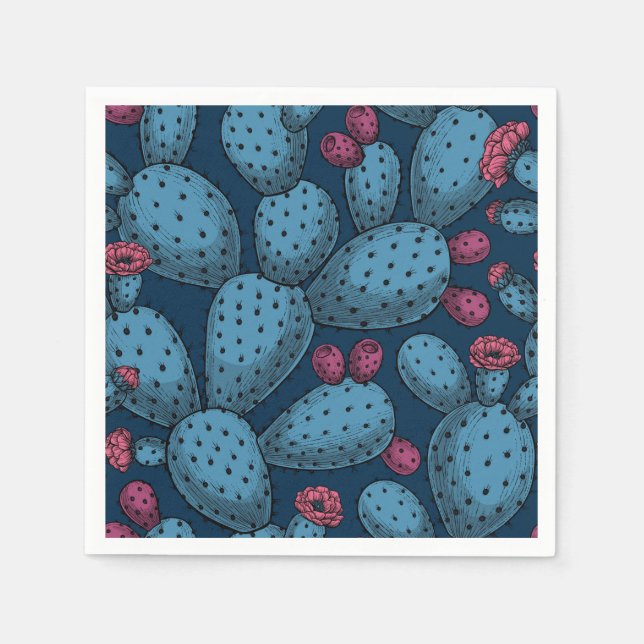 Serviette En Papier Opuntie de floraison (Devant)