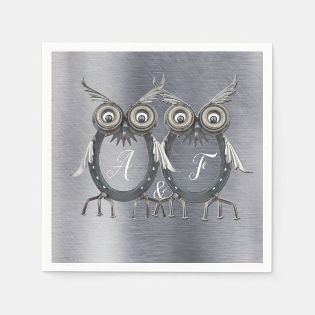 Serviette En Papier Or, argent - laiton moderne (Devant)