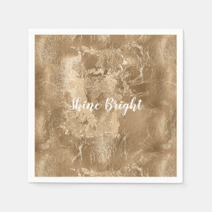 Serviette En Papier Or de bronze chique