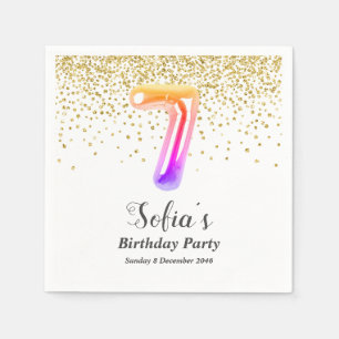 Serviette En Papier or parties scintillant, étincelle dorée 7e