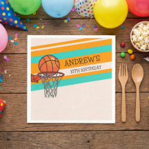 Orange Basketball Anniversaire de enfant Party