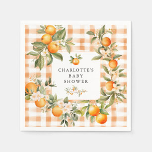 Serviette En Papier Orange Blossom Bliss Little Cutie Baby shower