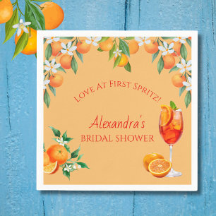 Serviette En Papier Orange Citrus Amour au Premier Spritz Réception de