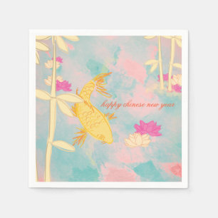 Serviette En Papier Orange douce Koi