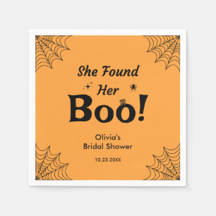 Serviette En Papier Orange Elle a Trouvé Sa Fête de Mariage d'Hallowee