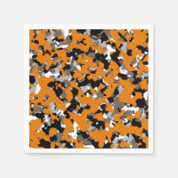 Orange Noir Gris Beige Camouflage Camo Imprimé Par