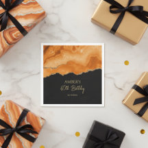 Orange Or Glitter Marbre Aquarelle