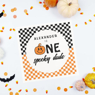 Serviette En Papier Orange Un Mec Effrayant Anniversaire Halloween 1 A