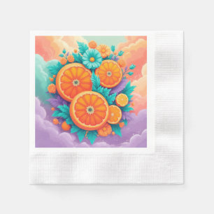 Serviette En Papier Oranges colorées