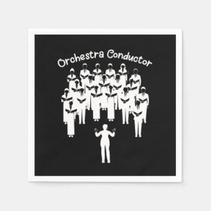 Serviette En Papier Orchestre Conducteur Musique classique Orchestre C