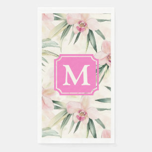 Serviette En Papier Orchid Spa Resort   Monogramme