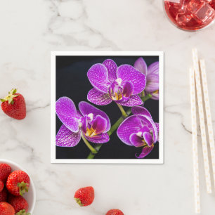 Serviette En Papier Orchidée violette