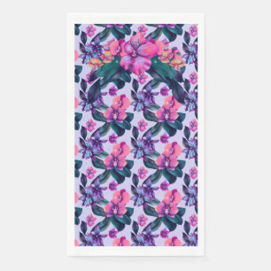 Serviette En Papier Orchidées violettes