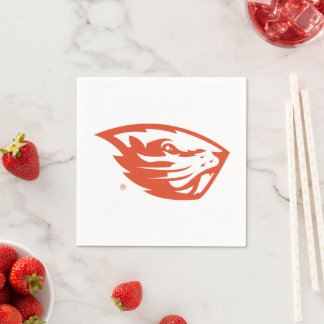 Serviette En Papier Oregon State Beavers | Tête de castor