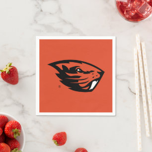 Serviette En Papier Oregon State Beavers Tête de castor