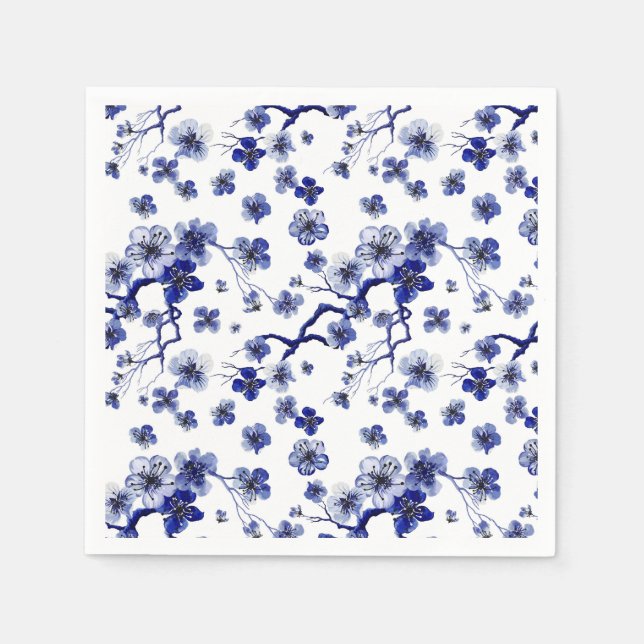 Serviette En Papier Oriental Sakura Motif (Devant)