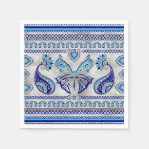 Serviette En Papier Ornement oculaire du papillon