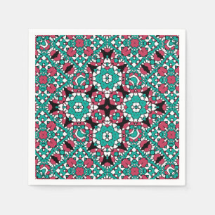 Serviette En Papier Ornemental rétro marocain arabe vintage sans coutu