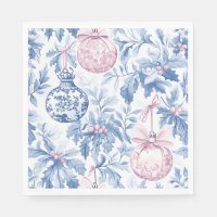 ornements de Noël bleu doux toile rose