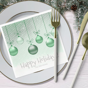 Serviette En Papier Ornements de Noël Vert ID251