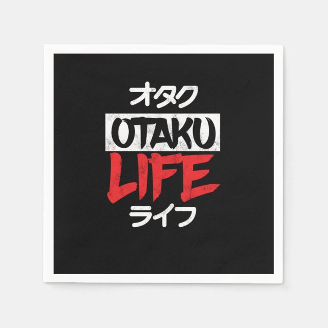 Serviette En Papier Otaku Life Anime Japanese Cosplayer Cosplay Manga (Devant)