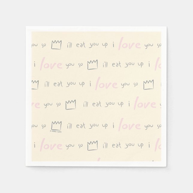 Serviette En Papier Où les choses sauvages citent le Motif (Devant)