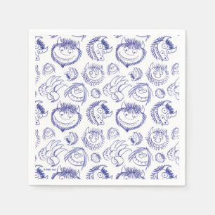 Serviette En Papier Où les choses sauvages sont Motif d'esquisse