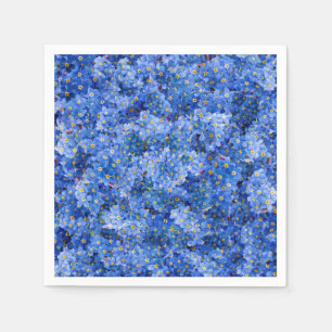 Serviette En Papier Oublie-moi pas Motif de fleurs