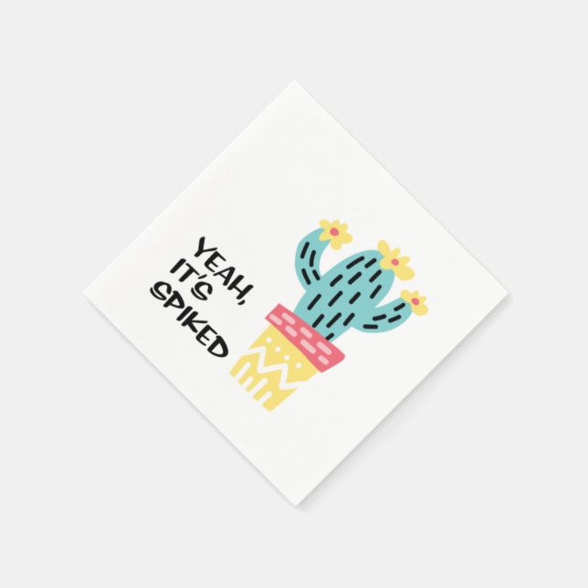 Serviette En Papier Oui, c'est des serviettes de cocktail Spiked (Coin)