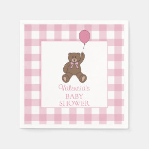 Serviette En Papier Ours en peluche à carreaux de Buffalo et Baby Show