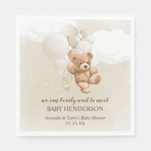 Serviette En Papier Ours en peluche à peine attendons Ours en peluche 