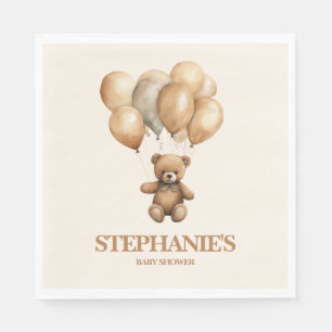Serviette En Papier Ours en peluche vintage Up Up Away Mixte