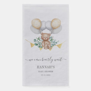 Serviette En Papier Ours Eucalyptus Baby shower Feuille Botanique