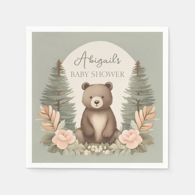 Serviette En Papier Ours forestier (Devant)