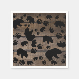 Serviette En Papier Ours Noir - Patrouilles Ours Noir