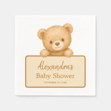 Ourson Brun Mignon Fête de Naissance Mixte