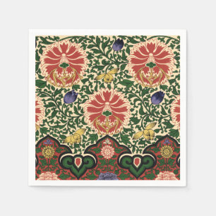 Serviette En Papier Owen Jones Chinoiserie Rouge Lotus Floral Art Desi