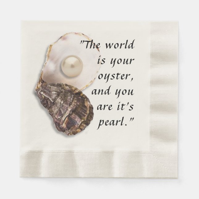 Serviette En Papier Oyster Shell et Pearl (Devant)