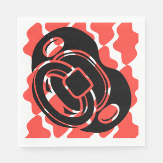 Serviette En Papier Pacifique rouge et blanc baby shower