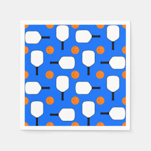 Serviette En Papier Pagaies De Pickleball, Ballons De Pickleball Orang