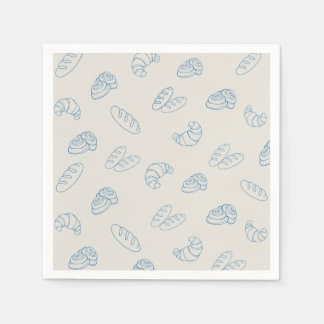 Serviette En Papier Pain dans le Baby shower four Pain rustique servie