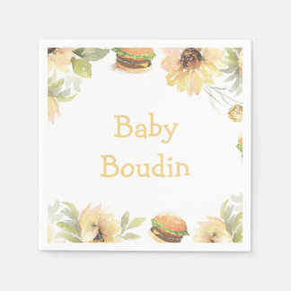 Serviette En Papier Pain dans les hamburgers au four sur le Grill Napk