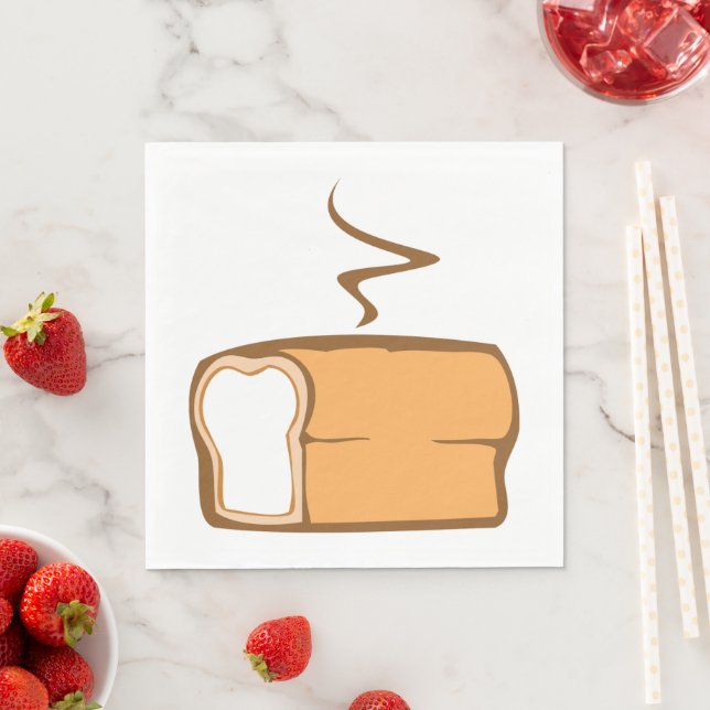 Serviette En Papier Pain De Pain Fraîchement Cuit (En situation)